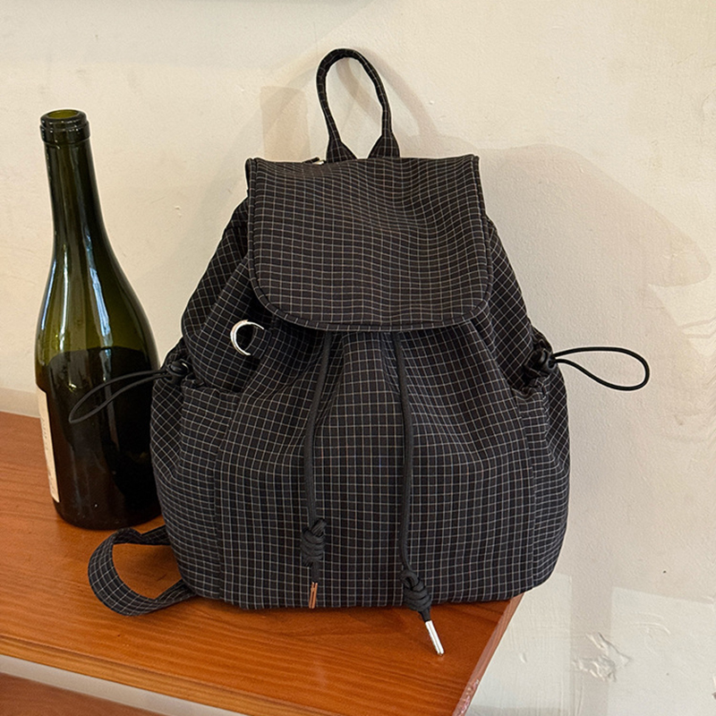 Mochila leve xadrez para lapto - Canvas Backpack Casual avaliação e preço