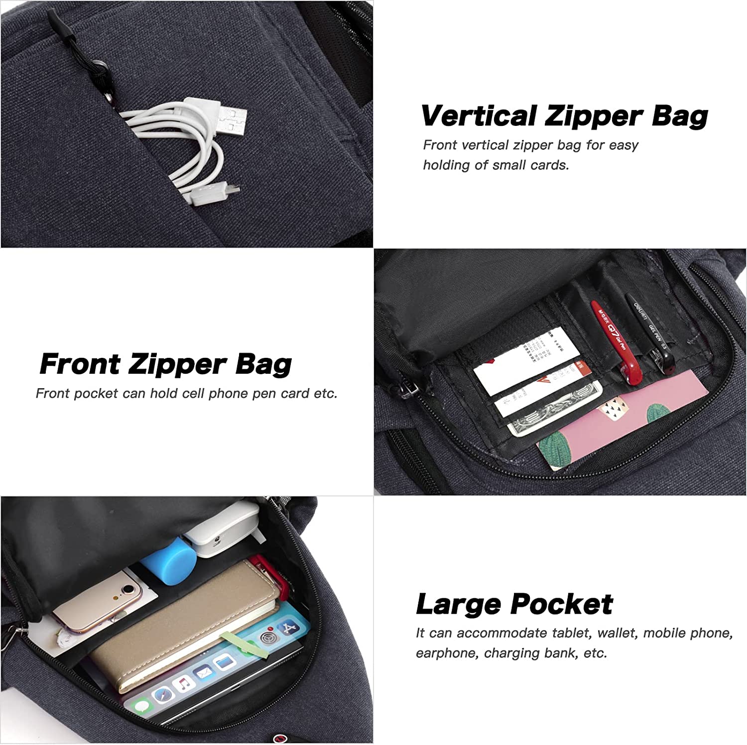 Sling mochila saco para homens - Travel Backpack Anti Theft avaliação e preço