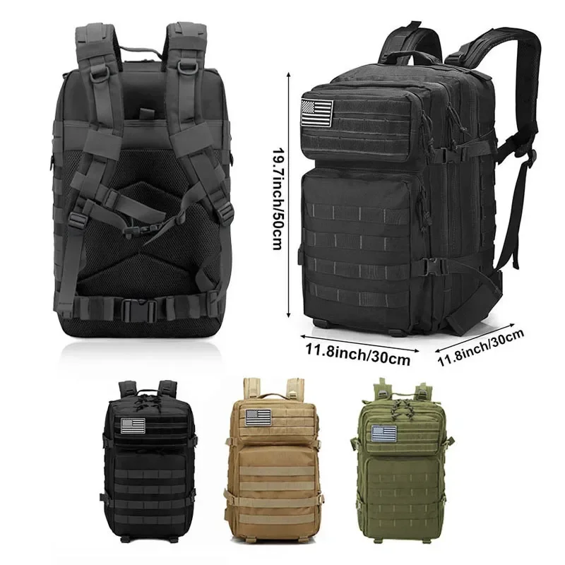Mochila Tática 2Q-50L para Hom - Rucksack Military Style avaliação e preço