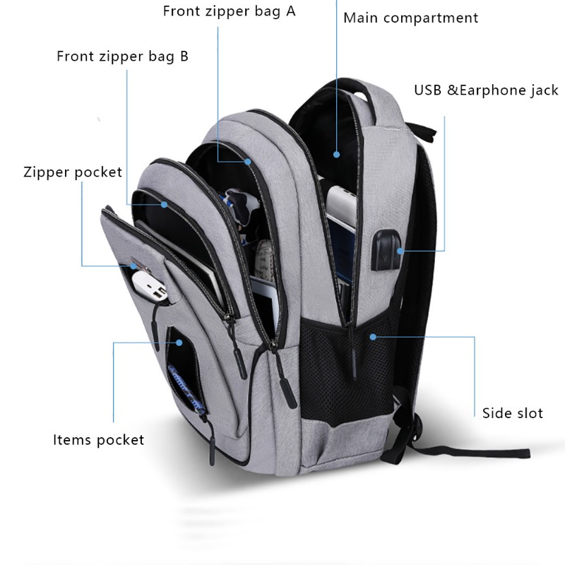 Mochila Oxford de grande capac - Laptop Backpack 15.6 avaliação e preço